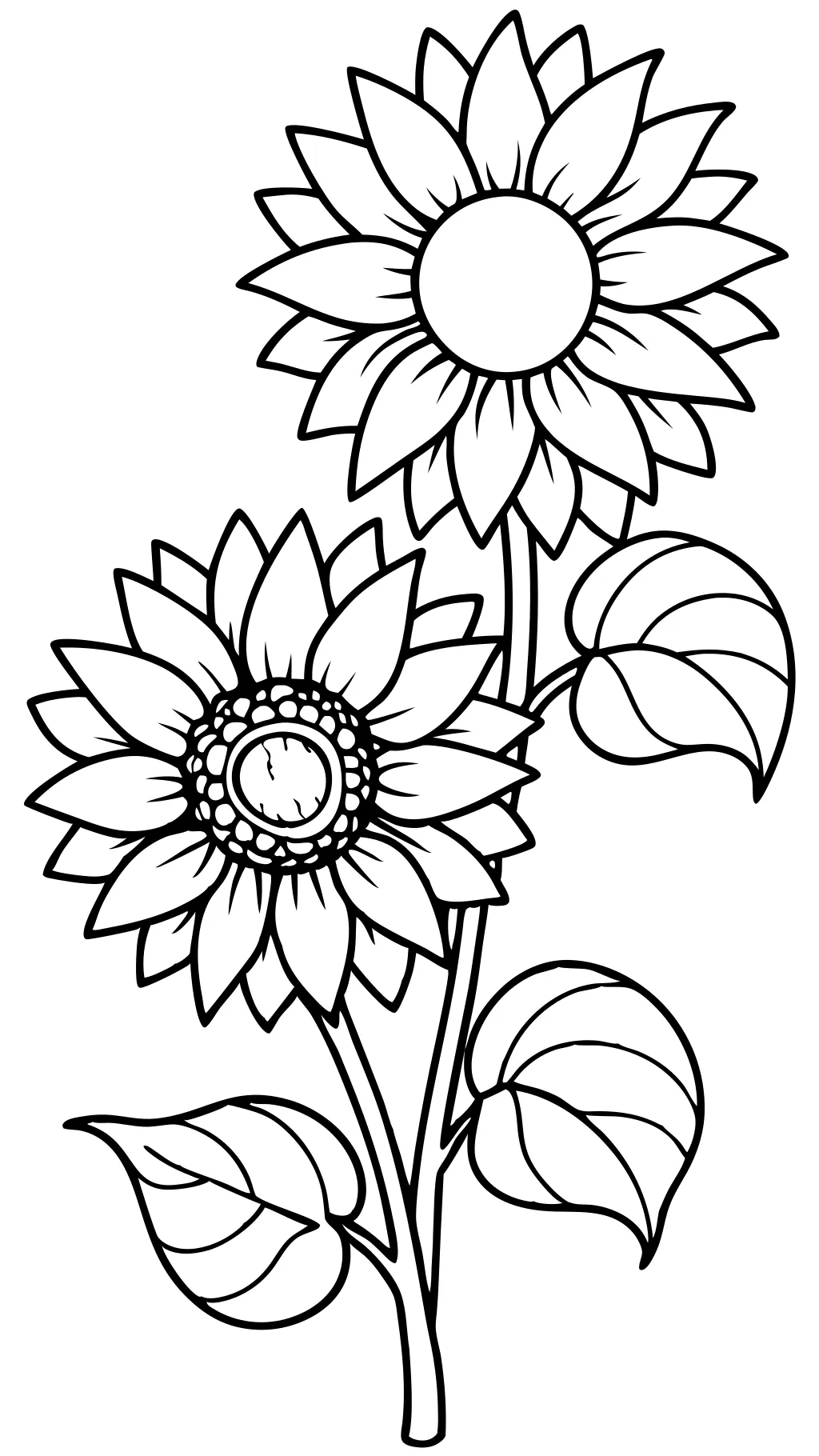 Pages de livres de coloriage de tournesol